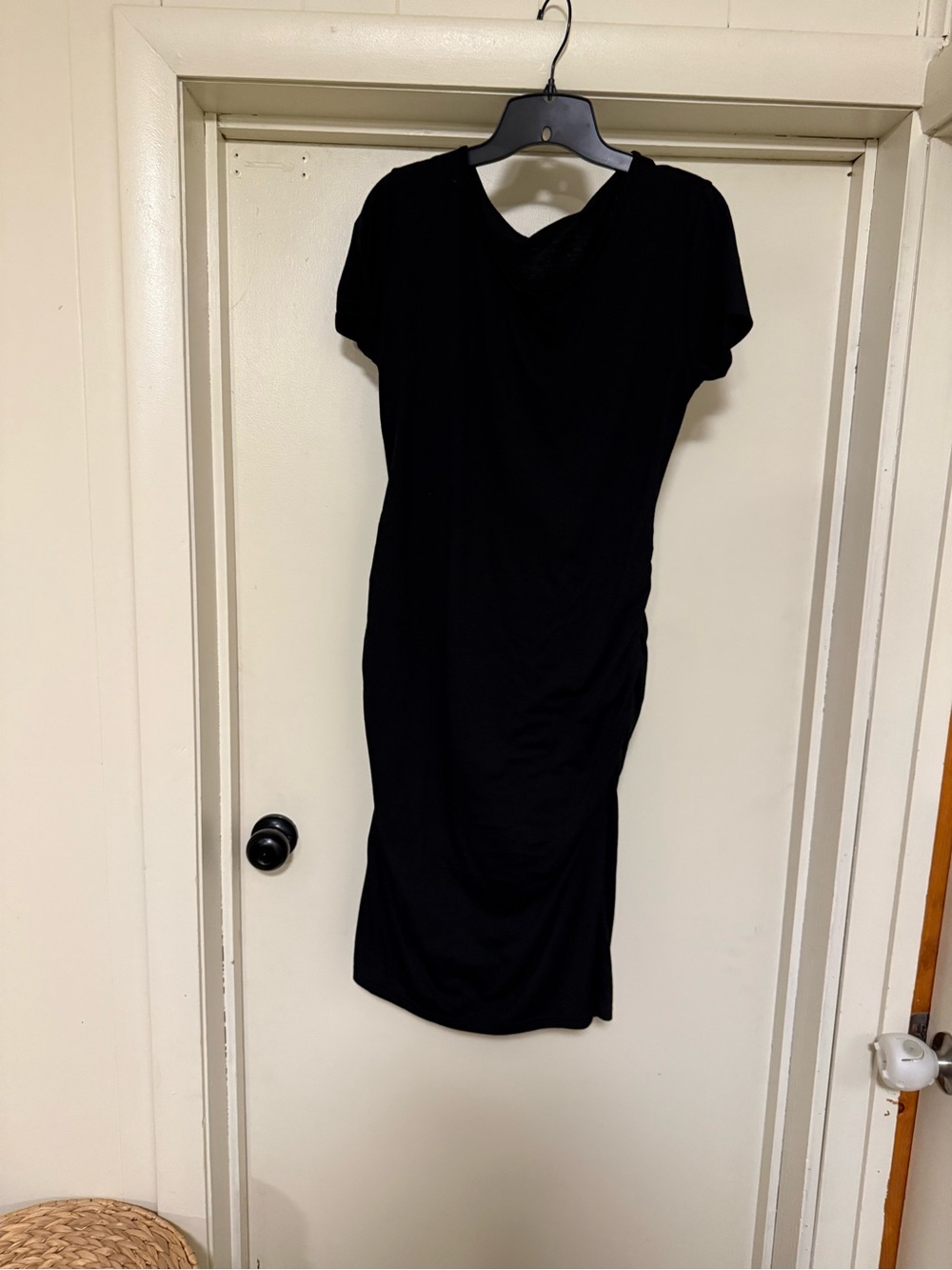 Classic Black Women's Dress - Sleek Short Sleeve Dress
